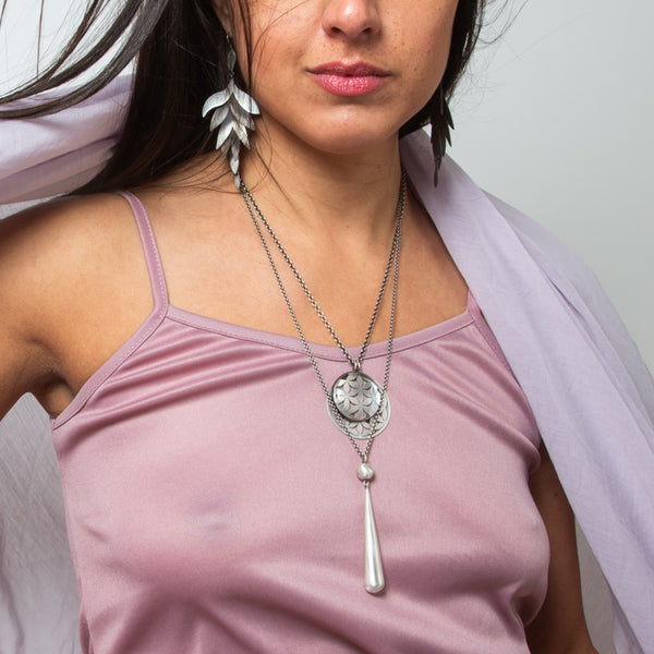 Large Stone Pendant Necklace – Jane Diaz NY