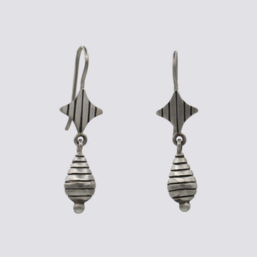 Etched Solid Drop Earrings - EJ2266