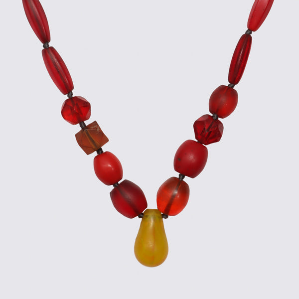Knotted Antique African Bead Necklace – Jane Diaz NY