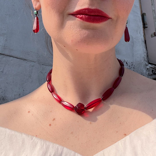 Knotted Antique African Bead Necklace – Jane Diaz NY