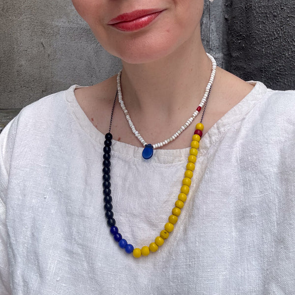 Antique African Bead Necklace - 98 – Jane Diaz NY