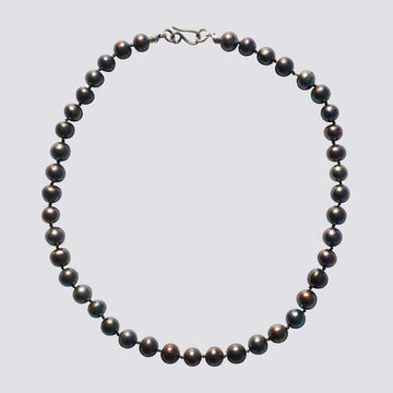 Knotted Black Pearl Necklace - KNTPRL-3
