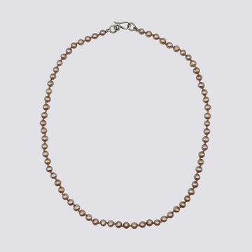 Knotted Champagne Pearl Necklace - KNTPRL-5