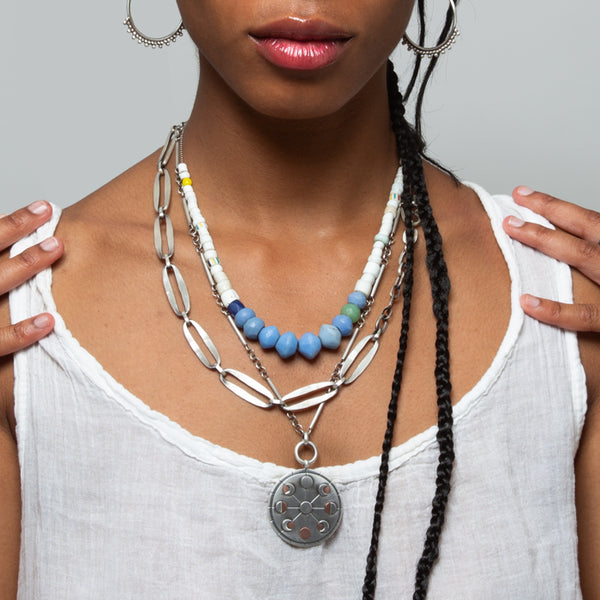 Hammered Oval Link Chain Necklace – Jane Diaz NY