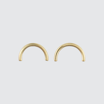 Golden Arc Stud Earrings in Gold