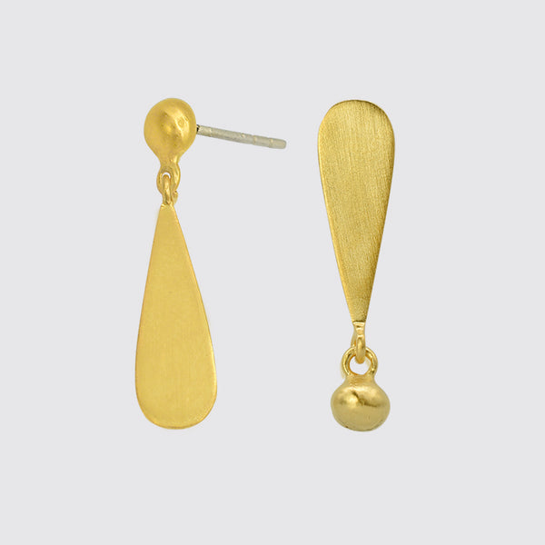 One Up, One Down Tear Drop Stud Earrings - EJ2106 – Jane Diaz NY