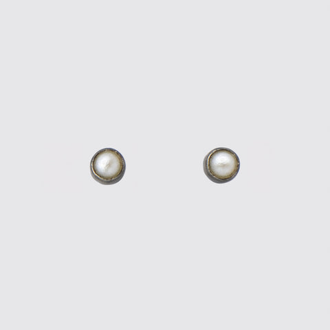 Tiny Faceted Round Stud Earrings - EJ2148