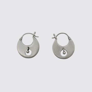 Hoop Earring with Solid Ball Dangle - EJ2171