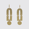 Mixed Shape Hammered Drop Earrings - EJ2183