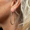 Long Oval Hoop Earrings