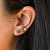 Gold Disc stud earrings