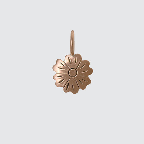 Etched Flower Charm