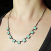 Faceted Square Stone Necklace