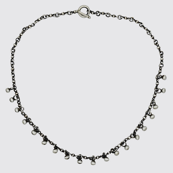 Handmade Ball Chain Necklace With Solid Ball Drops – Jane Diaz NY