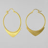Wire Hoop Earring with Spearhead Decoration