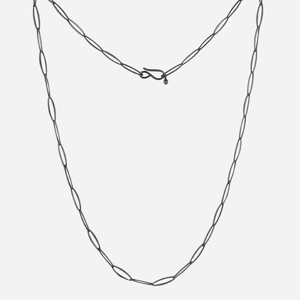 Delicate Artisan Oval Link Chain Necklace – Jane Diaz NY