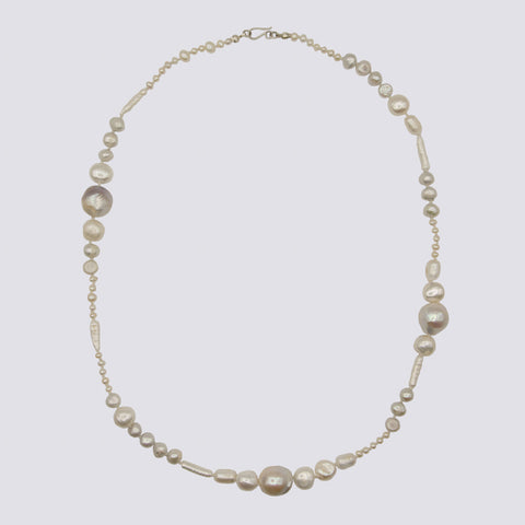 Knotted Pearl Necklace - KNTPRL-13