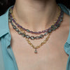 Knotted Amethyst and Misty Green Quartz Necklace - KNT24