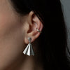 Folded Fan Drop Earrings - EJ2329