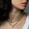 Knotted Peridot And Apatite Necklace - KNT17