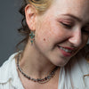 Apatite Earrings with Pearl Dangles E10KG ARCHIVE 19