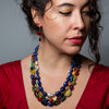 Knotted Multi Stone Necklace - NECKLACE 77