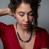 Knotted Lapis Necklace - NECKLACE 78