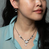 Simple Faceted Stone Drop Earrings