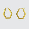 Hexagonal Hoop Earring