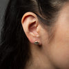 Tiny Lunar Stud Earrings