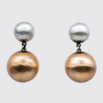 Large Ball Drop Stud Earrings - EJ2199C