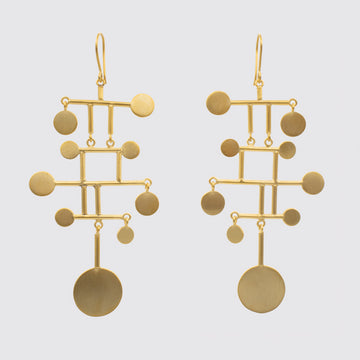 Mobile Earrings with Circular Discs - EJ2236