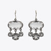 Large Faceted Oval with Round Drop Earrings - EJ2237