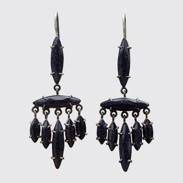 Faceted Marquise Stone Chandelier Earrings - EJ2240