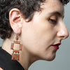 Faceted Baguette Deco Chandelier Earrings - EJ2243