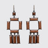 Faceted Baguette Deco Chandelier Earrings - EJ2243