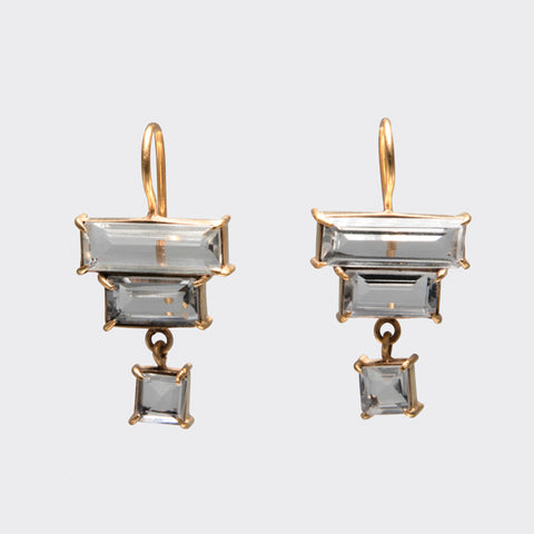 Faceted Deco Drop Earrings - EJ2248 DIS