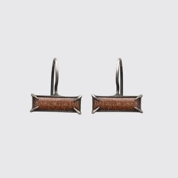 Simple Faceted Stone Drop Earrings - EJ2250
