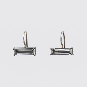 Simple Faceted Stone Drop Earrings - EJ2250