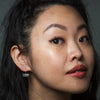 Simple Faceted Stone Drop Earrings - EJ2250