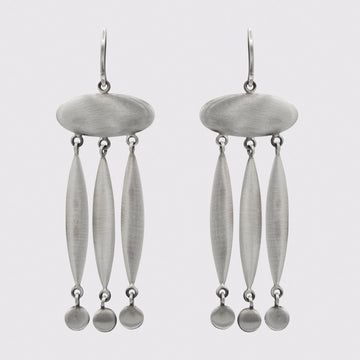 Oval, Marquise and Disc Dangle Earrings - EJ2255