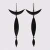Very Long Etched Crescent and Pod Drop Earrings - EJ2258