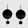 Large Domed Disc with Etched Spiral Earrings - EJ2261