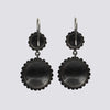 Domed Disc Drops with Scalloped Edge Earrings - EJ2272