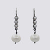 Pearl Bar Drop with Large Pearl Dangle Earrings - EJ2285