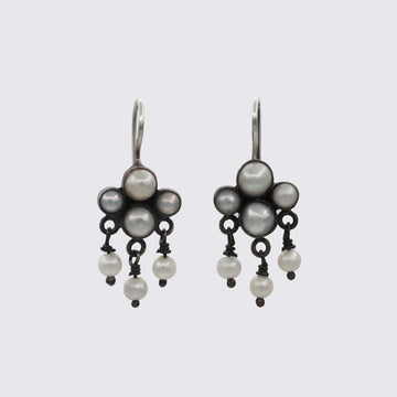 Pearl Cluster with Pearl Dangle Earrings - EJ2290