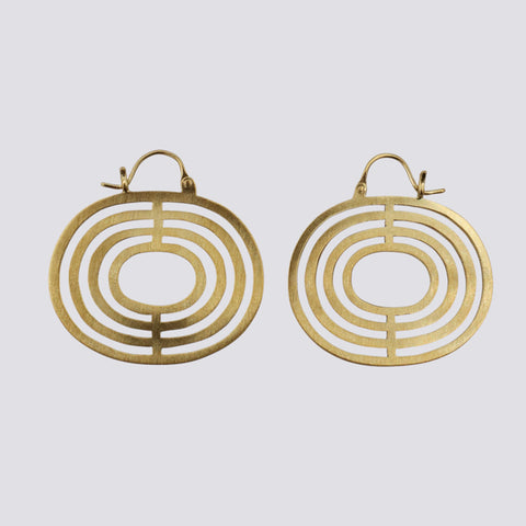Cut Out Rainbow Hoop Earrings - EJ2303