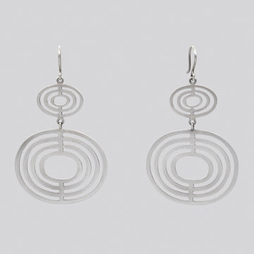 Double Cut Out Hoop Earrings - EJ2304
