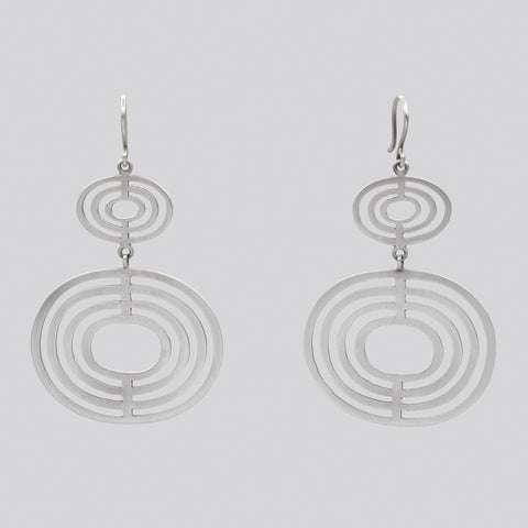 Double Cut Out Hoop Earrings - EJ2304