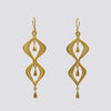 Wavy Earrings with Teardrop Dangles- EJ2306